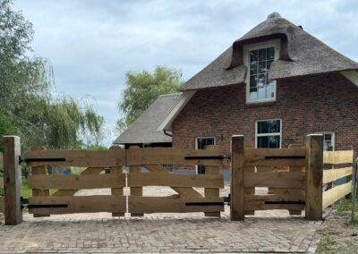 Toegangspoort Kleverkamp onbekant v.v. automatisering, klaphek en schapenraster